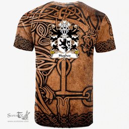ScotsTee Shop Welsh Hughes of Gwerclas Merionethshire Coat of Arms Family Crest Wales T Shirt Celtic Dragon Vintage T Shirt