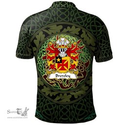 ScotsTee Shop Welsh Brereley or Brierley Coat of Arms Family Crest Wales Polo Shirt Celtic Deer with Tree of Life The God of the Forest Polo Shirt