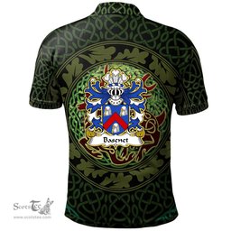 ScotsTee Shop Welsh Basenet of Flint Coat of Arms Family Crest Wales Polo Shirt Celtic Deer with Tree of Life The God of the Forest Polo Shirt