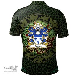 ScotsTee Shop Welsh Adam AP HYWEL Coat of Arms Family Crest Wales Polo Shirt Celtic Deer with Tree of Life The God of the Forest Polo Shirt