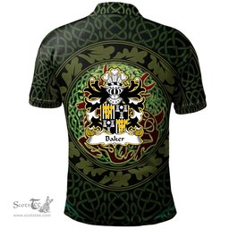 ScotsTee Shop Welsh Baker of Abergavenny Coat of Arms Family Crest Wales Polo Shirt Celtic Deer with Tree of Life The God of the Forest Polo Shirt