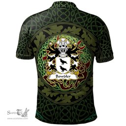 ScotsTee Shop Welsh Bowdler of Brompton Montgomeryshire Coat of Arms Family Crest Wales Polo Shirt Celtic Deer with Tree of Life The God of the Forest Polo Shirt
