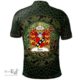 ScotsTee Shop Welsh Eure Commander of Slebech Pembrokeshire Coat of Arms Family Crest Wales Polo Shirt Celtic Deer with Tree of Life The God of the Forest Polo Shirt