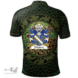 ScotsTee Shop Welsh Delabere of Kinnersley and Tibberton Herefordshire Coat of Arms Family Crest Wales Polo Shirt Celtic Deer with Tree of Life The God of the Forest Polo Shirt