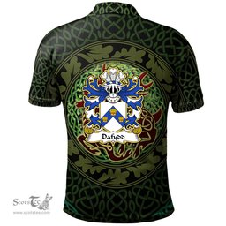 ScotsTee Shop Welsh Dafydd AP CARADOG Coat of Arms Family Crest Wales Polo Shirt Celtic Deer with Tree of Life The God of the Forest Polo Shirt
