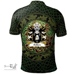 ScotsTee Shop Welsh Dolben of Segrwyd Denbighshire Coat of Arms Family Crest Wales Polo Shirt Celtic Deer with Tree of Life The God of the Forest Polo Shirt