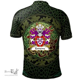 ScotsTee Shop Welsh Exmewe of Ruthin Denbighshire Coat of Arms Family Crest Wales Polo Shirt Celtic Deer with Tree of Life The God of the Forest Polo Shirt