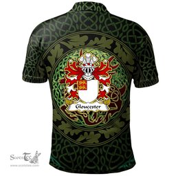 ScotsTee Shop Welsh Gloucester mother was heiress to Fitzhamon Coat of Arms Family Crest Wales Polo Shirt Celtic Deer with Tree of Life The God of the Forest Polo Shirt
