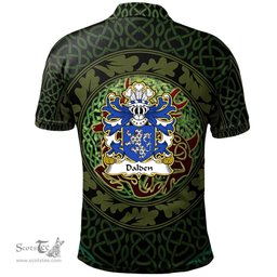 ScotsTee Shop Welsh Dalden of Penarth Glamorgan Coat of Arms Family Crest Wales Polo Shirt Celtic Deer with Tree of Life The God of the Forest Polo Shirt