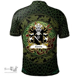 ScotsTee Shop Welsh Gervis of Ruthin Denbighshire Coat of Arms Family Crest Wales Polo Shirt Celtic Deer with Tree of Life The God of the Forest Polo Shirt