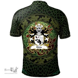 ScotsTee Shop Welsh Eidio WYLLT Lord of Llywel Breconshire Coat of Arms Family Crest Wales Polo Shirt Celtic Deer with Tree of Life The God of the Forest Polo Shirt