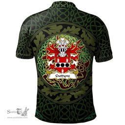 ScotsTee Shop Welsh Guttyns from Einion ap Gollwyn Coat of Arms Family Crest Wales Polo Shirt Celtic Deer with Tree of Life The God of the Forest Polo Shirt