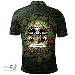 ScotsTee Shop Welsh Goodman of Ruthin Denbighshire Coat of Arms Family Crest Wales Polo Shirt Celtic Deer with Tree of Life The God of the Forest Polo Shirt