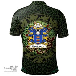 ScotsTee Shop Welsh Gwrtheyrn GWRTHENEU King of the Britons Coat of Arms Family Crest Wales Polo Shirt Celtic Deer with Tree of Life The God of the Forest Polo Shirt