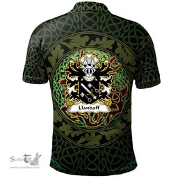 ScotsTee Shop Welsh Llandaff Diocese of Cardiff Coat of Arms Family Crest Wales Polo Shirt Celtic Deer with Tree of Life The God of the Forest Polo Shirt