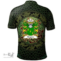 ScotsTee Shop Welsh Roydon of Is Coed Denbighshire Coat of Arms Family Crest Wales Polo Shirt Celtic Deer with Tree of Life The God of the Forest Polo Shirt