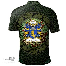 ScotsTee Shop Welsh Llywelyn EURDORCHOG born c.1030 Coat of Arms Family Crest Wales Polo Shirt Celtic Deer with Tree of Life The God of the Forest Polo Shirt