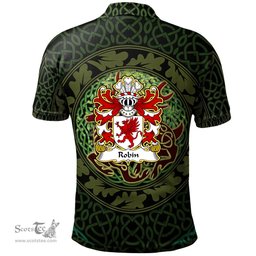 ScotsTee Shop Welsh Robin AP GRUFFUDD GOCH Coat of Arms Family Crest Wales Polo Shirt Celtic Deer with Tree of Life The God of the Forest Polo Shirt