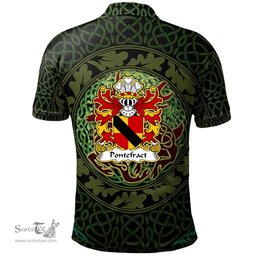 ScotsTee Shop Welsh Pontefract of Denbighshire Coat of Arms Family Crest Wales Polo Shirt Celtic Deer with Tree of Life The God of the Forest Polo Shirt