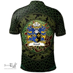 ScotsTee Shop Welsh Seisyll AP DYFNWAL Coat of Arms Family Crest Wales Polo Shirt Celtic Deer with Tree of Life The God of the Forest Polo Shirt