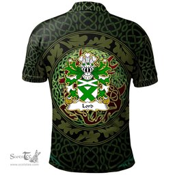 ScotsTee Shop Welsh Lord or Lort of St Patrick Pembrokeshire Coat of Arms Family Crest Wales Polo Shirt Celtic Deer with Tree of Life The God of the Forest Polo Shirt