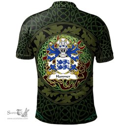 ScotsTee Shop Welsh Hanmer of Hanmer Flint Coat of Arms Family Crest Wales Polo Shirt Celtic Deer with Tree of Life The God of the Forest Polo Shirt