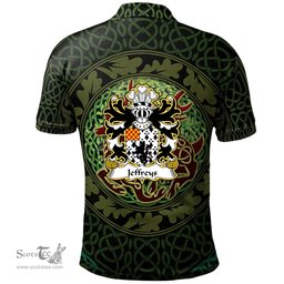 ScotsTee Shop Welsh Jeffreys of Abercynrig Breconshire Coat of Arms Family Crest Wales Polo Shirt Celtic Deer with Tree of Life The God of the Forest Polo Shirt