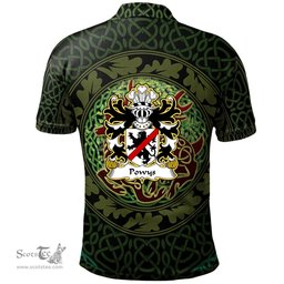 ScotsTee Shop Welsh Powys FADOG Princes of Northern Powys Coat of Arms Family Crest Wales Polo Shirt Celtic Deer with Tree of Life The God of the Forest Polo Shirt