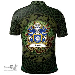 ScotsTee Shop Welsh Scarfe of Lamphey Pembrokeshire Coat of Arms Family Crest Wales Polo Shirt Celtic Deer with Tree of Life The God of the Forest Polo Shirt