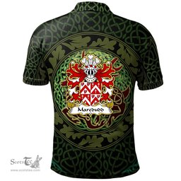 ScotsTee Shop Welsh Maredudd or Meredith AP MORGAN Coat of Arms Family Crest Wales Polo Shirt Celtic Deer with Tree of Life The God of the Forest Polo Shirt