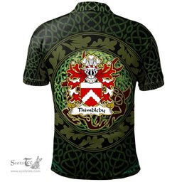 ScotsTee Shop Welsh Thimbleby of Harlech Caernarfonshire Coat of Arms Family Crest Wales Polo Shirt Celtic Deer with Tree of Life The God of the Forest Polo Shirt