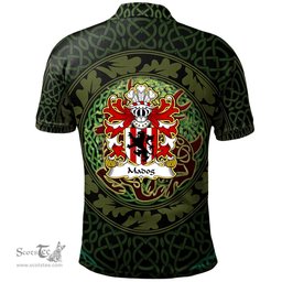 ScotsTee Shop Welsh Madog FYCHAN Coat of Arms Family Crest Wales Polo Shirt Celtic Deer with Tree of Life The God of the Forest Polo Shirt