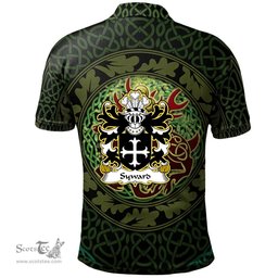 ScotsTee Shop Welsh Syward or Siward lord of Rhutin Glamorgan Coat of Arms Family Crest Wales Polo Shirt Celtic Deer with Tree of Life The God of the Forest Polo Shirt