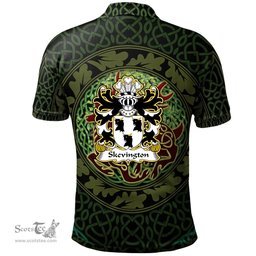 ScotsTee Shop Welsh Skevington of Cheshire Coat of Arms Family Crest Wales Polo Shirt Celtic Deer with Tree of Life The God of the Forest Polo Shirt