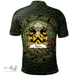 ScotsTee Shop Welsh Harry AP THOMAS Coat of Arms Family Crest Wales Polo Shirt Celtic Deer with Tree of Life The God of the Forest Polo Shirt
