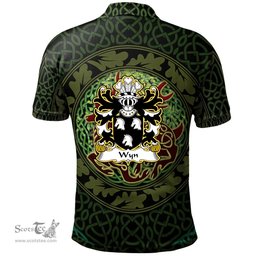 ScotsTee Shop Welsh Wyn Cadwaladr of Montgomeryshire Coat of Arms Family Crest Wales Polo Shirt Celtic Deer with Tree of Life The God of the Forest Polo Shirt