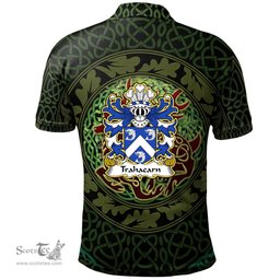 ScotsTee Shop Welsh Trahaearn GOCH OF LLYN Coat of Arms Family Crest Wales Polo Shirt Celtic Deer with Tree of Life The God of the Forest Polo Shirt