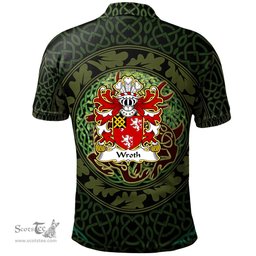 ScotsTee Shop Welsh Wroth of Abergavenny Monmouthshire Coat of Arms Family Crest Wales Polo Shirt Celtic Deer with Tree of Life The God of the Forest Polo Shirt