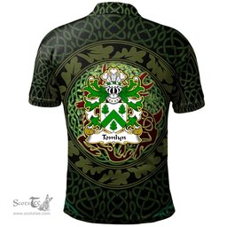 ScotsTee Shop Welsh Tomlyn lord of Llanllywel Montgomeryshire Coat of Arms Family Crest Wales Polo Shirt Celtic Deer with Tree of Life The God of the Forest Polo Shirt