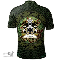 ScotsTee Shop Welsh Woode de la of Flint Coat of Arms Family Crest Wales Polo Shirt Celtic Deer with Tree of Life The God of the Forest Polo Shirt