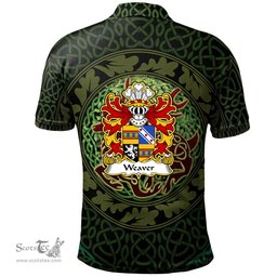 ScotsTee Shop Welsh Weaver or Wever of Radnorshire Coat of Arms Family Crest Wales Polo Shirt Celtic Deer with Tree of Life The God of the Forest Polo Shirt