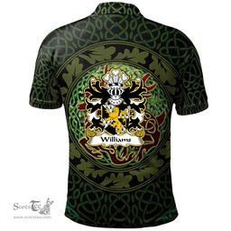ScotsTee Shop Welsh Williams lordship of Usk Monmouthshire Coat of Arms Family Crest Wales Polo Shirt Celtic Deer with Tree of Life The God of the Forest Polo Shirt