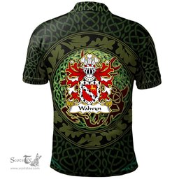 ScotsTee Shop Welsh Walwyn Hellens Herefordshire Coat of Arms Family Crest Wales Polo Shirt Celtic Deer with Tree of Life The God of the Forest Polo Shirt