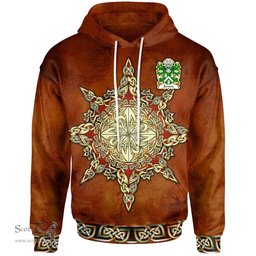 ScotsTee Shop Welsh Edward AP JOHN WYNN AB IEUAN Coat of Arms Family Crest Wales Hoodie Celtic Compass Hoodie