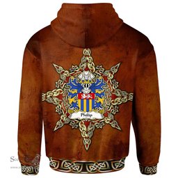 ScotsTee Shop Welsh Philip Sir AP RHYS Breconshire Coat of Arms Family Crest Wales Hoodie Celtic Compass Hoodie