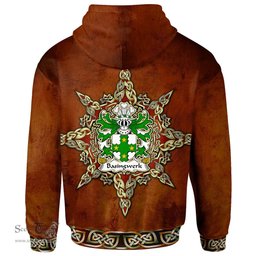 ScotsTee Shop Welsh Basingwerk Abbey Flint Coat of Arms Family Crest Wales Hoodie Celtic Compass Hoodie