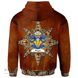 ScotsTee Shop Welsh Bryan Lord of Laugharne Carmanthenshire Coat of Arms Family Crest Wales Hoodie Celtic Compass Hoodie