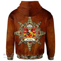 ScotsTee Shop Welsh Brereley or Brierley Coat of Arms Family Crest Wales Hoodie Celtic Compass Hoodie