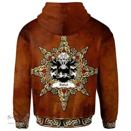 ScotsTee Shop Welsh Bithel Coat of Arms Family Crest Wales Hoodie Celtic Compass Hoodie