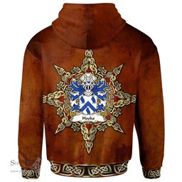 ScotsTee Shop Welsh Hooks of Conwy Caernarfonshire Coat of Arms Family Crest Wales Hoodie Celtic Compass Hoodie